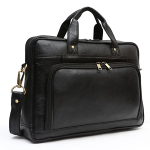 leather black laptop bag
