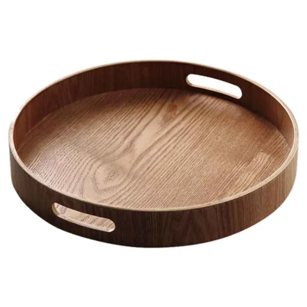 custom wooden circle serving tray