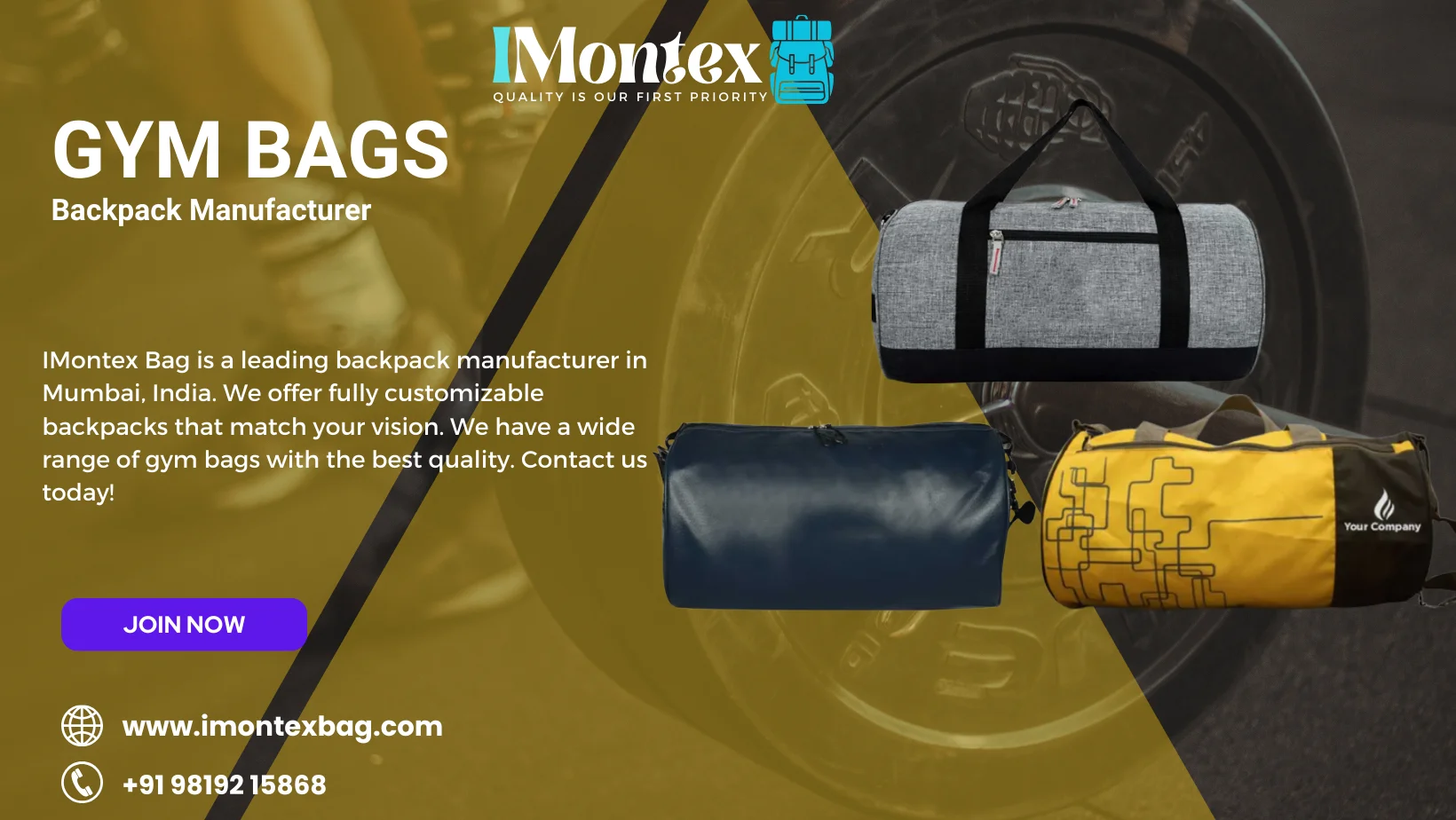 nylon gym bags, gym backpack, custom gym bags manufacturer