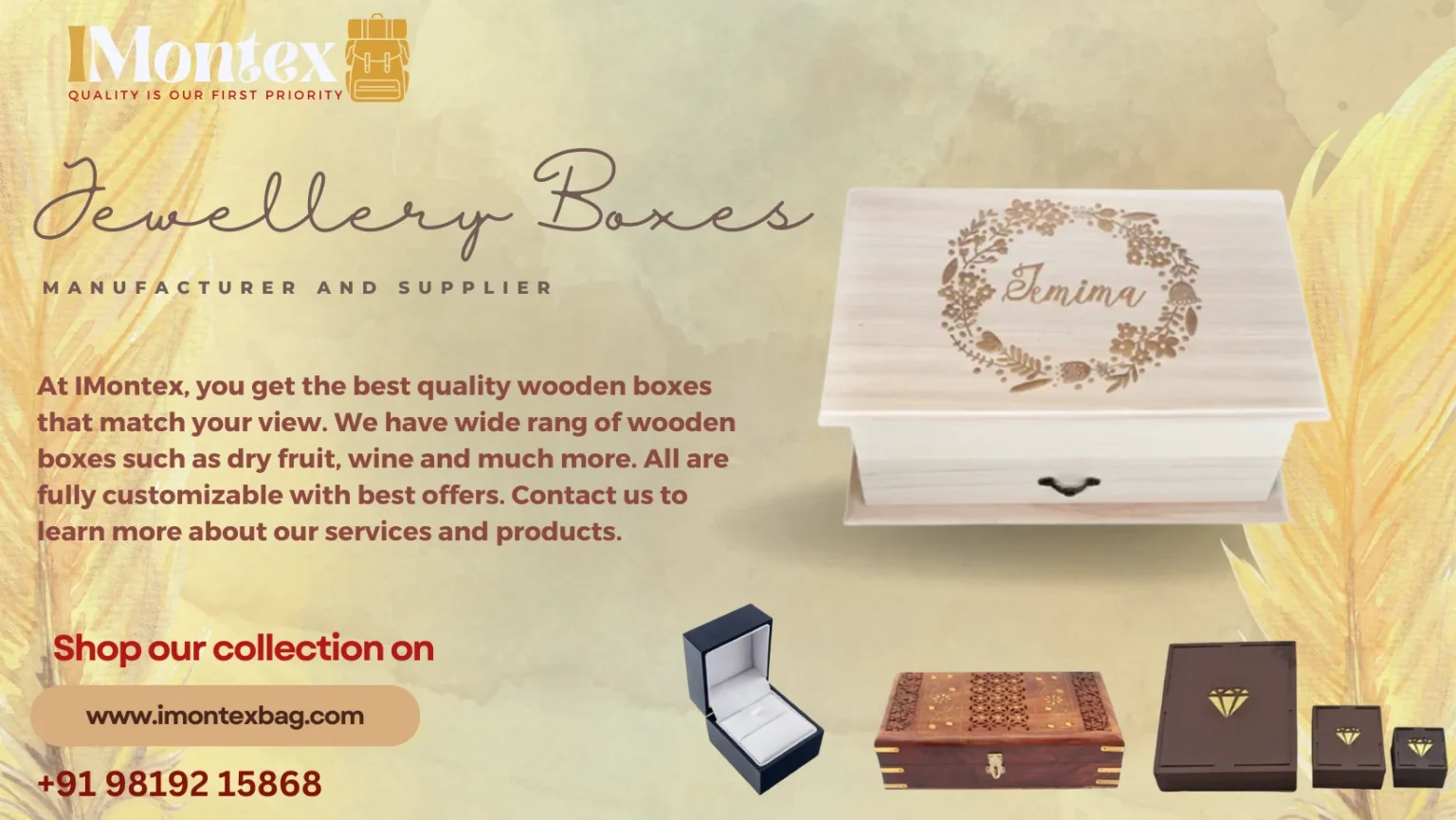 jewellery boxes manufacturer, wooden boxes
